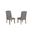 Evelyn Side Dining Chair Set of 2 in Gray