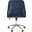 Evelynn Navy Tufted Velvet Chrome Leg Swivel Office Chair