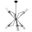 Everly 6 Light Chandelier In Black and Chrome