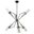 Everly 6 Light Chandelier In Brass and Black