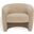 Everly Barrel Back Accent Chair In Light Brown