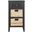 Everly Distressed Black Drawer Side Table