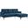 Evermore Right Facing Upholstered Fabric Sectional Sofa In Azure