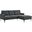 Evermore Right Facing Upholstered Fabric Sectional Sofa In Gray