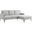 Evermore Right Facing Upholstered Fabric Sectional Sofa In Light Gray