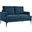 Evermore Upholstered Fabric Loveseat In Azure