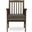 Evoke Dining Chair with Slat Design and Square Arm In Dark Grey