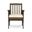 Evoke Dining Chair with Slat Design and Square Arm In Grey