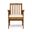 Evoke Dining Chair with Slat Design and Square Arm In White