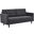 Exalt Tufted Fabric Sofa In Charcoal