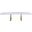 Excel Lacquer Extendable Dining Table In White and Gold