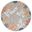 Eyrie 5'3" x 5'3" Kassandra Coral Indoor/Outdoor Area Rug In Beige and Orange