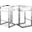 Ezra Vegan Leather Stool Set of 2 In White/Chrome
