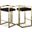 Ezra Velvet Stool Set of 2 In Black/Gold