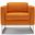 Fabia Chair In Orange Novabuk