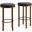 Fable Boucle Fabric Bar Stool Set of 2 In Walnut and Charcoal