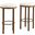 Fable Boucle Fabric Bar Stool Set of 2 In Walnut and Ivory