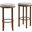 Fable Boucle Fabric Bar Stool Set of 2 In Walnut and Taupe