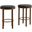 Fable Boucle Fabric Counter Stool Set of 2 In Walnut and Charcoal