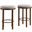 Fable Boucle Fabric Counter Stool Set of 2 In Walnut and Taupe