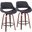 Fabrico 26 Inch Fixed Height Counter Stool Set of 2 In Black
