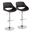 Fabrico Adjustable Bar Stool Set of 2 In Black