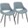 Fabrico Chair Set of 2 In Blue Grey/Black