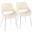 Fabrico Chair Set of 2 In Cream/Chrome