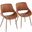 Fabrico Chair Set of 2 In Brown/Copper