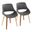 Fabrico Faux Leather Chair Set of 2 In Gray