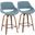 Fabrico Counter Stool Set of 2 In Blue