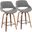 Fabrico Counter Stool Set of 2 In Grey