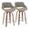 Fabrizzi 26 Inch Fixed Height Counter Stool Set of 2 In Grey