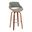 Fabrizzi 30 Inch Fixed Height Barstool Set of 2 In Grey