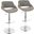 Fabrizzi Adjustable Barstool Set of 2 In Ash