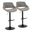 Fabrizzi Adjustable Barstool Set of 2 In Gray and Walnut