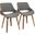 Fabrizzi Chair Set of 2 In Grey