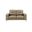 Faelin 58 Inch Top Grain Genuine Leather Loveseat with Tufted Back In Khaki