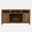 Fairview 60 Inch Chevron Fireplace Storage Console TV Stand with Electric Fireplace In Oak Brown