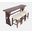 Fairview Herringbone 74 Inch 4 Piece Counter Height Console Dining Table Set In Oak