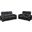 Fairway Power Double Reclining Living Room Set In Black