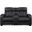 Fairway Power Double Reclining Loveseat with Center Console and Power Headrests In Black