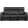 Fairway Power Double Reclining Sofa with Center Drop-Down Cup Holders and Power Headrests In Black