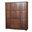 Family 4-Door Wardrobe with Raised Panel Doors In Mocha