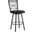Fargo 26 Inch Counter Height Metal Barstool In Mineral Finish with Black Faux Leather
