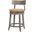 Farmhouse 26 Inch Wood Counter-Height Barstool with Natural Seagrass Seat In Reclaimed Gray