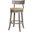 Farmhouse 31 Inch Wood Bar-Height Barstool with Natural Seagrass Seat In Reclaimed Gray