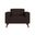 Fate Chair with Wood Front In Cherry and Brown