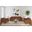 Fate Living Room Set with Wood Front In Tan and Cherry