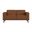 Fate Loveseat with Wood Front In Tan and Cherry